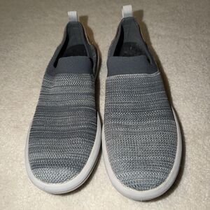 Merrell Shoes Mens 8 Gray Gridway Moccasin Boulder Knit Vibram Slip On